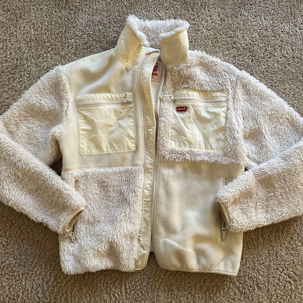 Levi's Kids Cream Fleece Jacket